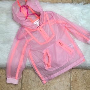 Neon rain coat